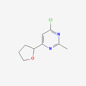 4-Chloro-2-methyl-6-(tetrahydrofuran-2-yl)pyrimidine