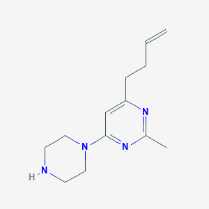 4-(But-3-en-1-yl)-2-methyl-6-(piperazin-1-yl)pyrimidine