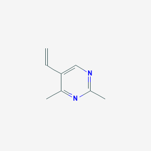 molecular formula C8H10N2 B149212 Pyrimidine, 5-ethenyl-2,4-dimethyl-(9CI) CAS No. 127588-31-2