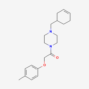 molecular formula C20H28N2O2 B14921219 1-[4-(Cyclohex-3-en-1-ylmethyl)piperazin-1-yl]-2-(4-methylphenoxy)ethanone 
