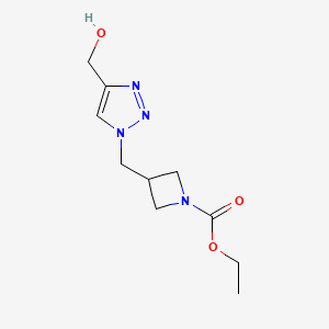 ethyl 3-((4-(hydroxymethyl)-1H-1,2,3-triazol-1-yl)methyl)azetidine-1-carboxylate