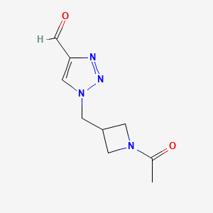 1-((1-acetylazetidin-3-yl)methyl)-1H-1,2,3-triazole-4-carbaldehyde