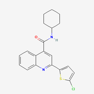 molecular formula C20H19ClN2OS B14921503 2-(5-chlorothiophen-2-yl)-N-cyclohexylquinoline-4-carboxamide 