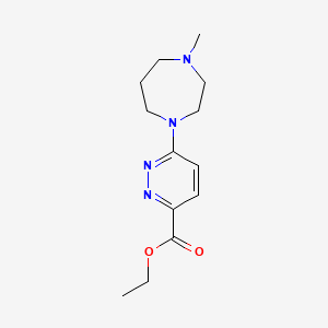 molecular formula C13H20N4O2 B1492154 Ethyl 6-(4-methyl-1,4-diazepan-1-yl)pyridazine-3-carboxylate CAS No. 2098086-02-1