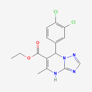 molecular formula C15H14Cl2N4O2 B14921561 Ethyl 7-(3,4-dichlorophenyl)-5-methyl-4,7-dihydro[1,2,4]triazolo[1,5-a]pyrimidine-6-carboxylate 