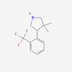 3,3-Dimethyl-4-(2-(trifluoromethyl)phenyl)pyrrolidine