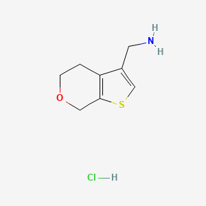 (4,7-dihydro-5H-thieno[2,3-c]pyran-3-yl)methanamine hydrochloride