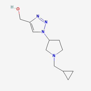 molecular formula C11H18N4O B1492163 (1-(1-(cyclopropylmethyl)pyrrolidin-3-yl)-1H-1,2,3-triazol-4-yl)methanol CAS No. 2098076-10-7