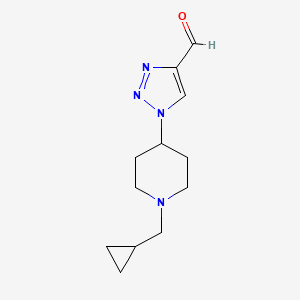 molecular formula C12H18N4O B1492164 1-(1-(cyclopropylmethyl)piperidin-4-yl)-1H-1,2,3-triazole-4-carbaldehyde CAS No. 2098075-16-0