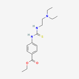 molecular formula C16H25N3O2S B14921643 Ethyl 4-({[2-(diethylamino)ethyl]carbamothioyl}amino)benzoate 