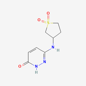 molecular formula C8H11N3O3S B1492168 3-((6-Hydroxypyridazin-3-yl)amino)tetrahydrothiophene 1,1-dioxide CAS No. 1933609-72-3