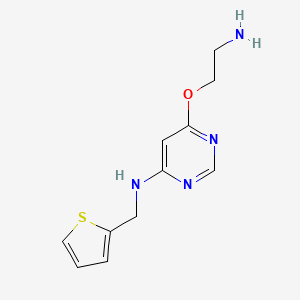 molecular formula C11H14N4OS B1492174 6-(2-aminoethoxy)-N-(thiophen-2-ylmethyl)pyrimidin-4-amine CAS No. 2098033-59-9