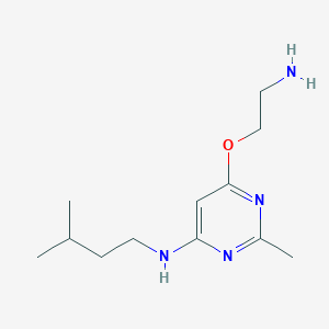 molecular formula C12H22N4O B1492175 6-(2-aminoethoxy)-N-isopentyl-2-methylpyrimidin-4-amine CAS No. 2098085-54-0