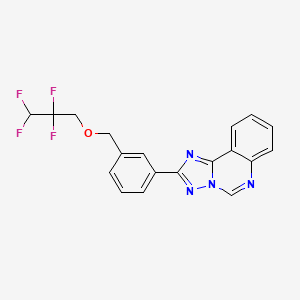 molecular formula C19H14F4N4O B14921768 2-{3-[(2,2,3,3-Tetrafluoropropoxy)methyl]phenyl}[1,2,4]triazolo[1,5-c]quinazoline 