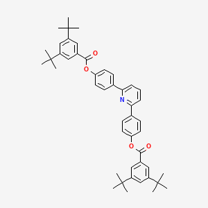 molecular formula C47H53NO4 B14921794 Pyridine-2,6-diyldibenzene-4,1-diyl bis(3,5-di-tert-butylbenzoate) 
