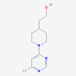 molecular formula C11H16ClN3O B1492182 2-(1-(6-Chloropyrimidin-4-yl)piperidin-4-yl)ethan-1-ol CAS No. 1289216-88-1