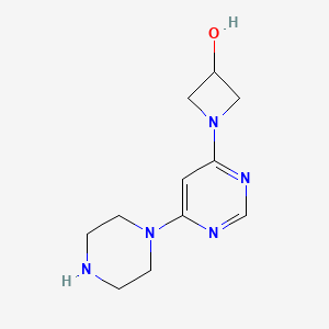 molecular formula C11H17N5O B1492184 1-(6-(Piperazin-1-yl)pyrimidin-4-yl)azetidin-3-ol CAS No. 2098033-53-3
