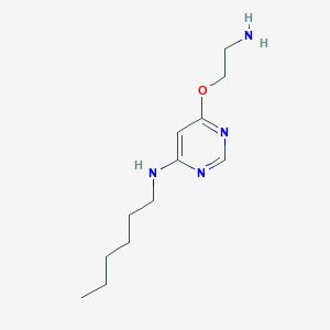 molecular formula C12H22N4O B1492185 6-(2-aminoethoxy)-N-hexylpyrimidin-4-amine CAS No. 2098084-63-8
