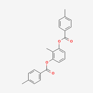 molecular formula C23H20O4 B14921855 2-Methyl-3-[(4-methylbenzoyl)oxy]phenyl 4-methylbenzoate 