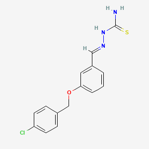 molecular formula C15H14ClN3OS B14921887 (2E)-2-{3-[(4-chlorobenzyl)oxy]benzylidene}hydrazinecarbothioamide 