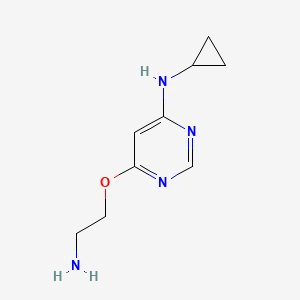 molecular formula C9H14N4O B1492189 6-(2-aminoethoxy)-N-cyclopropylpyrimidin-4-amine CAS No. 2098013-84-2