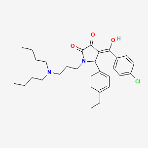 molecular formula C30H39ClN2O3 B14921926 4-(4-Chlorobenzoyl)-1-[3-(dibutylamino)propyl]-5-(4-ethylphenyl)-3-hydroxy-1,5-dihydro-2H-pyrrol-2-one 