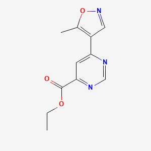 Ethyl 6-(5-methyl-1,2-oxazol-4-yl)pyrimidine-4-carboxylate