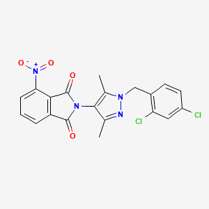 molecular formula C20H14Cl2N4O4 B14921955 2-[1-(2,4-dichlorobenzyl)-3,5-dimethyl-1H-pyrazol-4-yl]-4-nitro-1H-isoindole-1,3(2H)-dione 