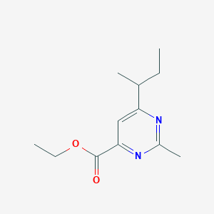 molecular formula C12H18N2O2 B1492196 Ethyl 6-(butan-2-yl)-2-methylpyrimidine-4-carboxylate CAS No. 2098038-53-8