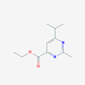 Ethyl 2-methyl-6-(propan-2-yl)pyrimidine-4-carboxylate