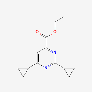 molecular formula C13H16N2O2 B1492198 Ethyl 2,6-dicyclopropylpyrimidine-4-carboxylate CAS No. 2098038-85-6