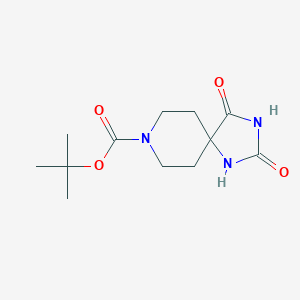 molecular formula C12H19N3O4 B014922 Tert-butyl 2,4-dioxo-1,3,8-triazaspiro[4.5]decane-8-carboxylate CAS No. 183673-70-3