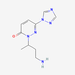 2-(4-aminobutan-2-yl)-6-(1H-1,2,4-triazol-1-yl)-2,3-dihydropyridazin-3-one
