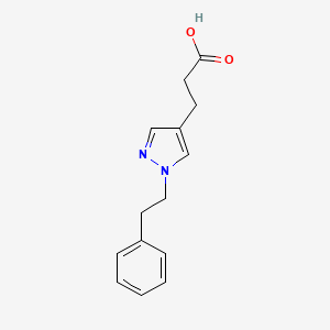3-[1-(2-phenylethyl)-1H-pyrazol-4-yl]propanoic acid