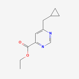 molecular formula C11H14N2O2 B1492205 Ethyl 6-(cyclopropylmethyl)pyrimidine-4-carboxylate CAS No. 2098073-59-5