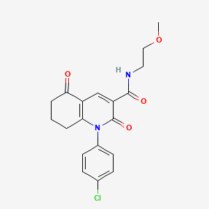 molecular formula C19H19ClN2O4 B14922052 1-(4-chlorophenyl)-N-(2-methoxyethyl)-2,5-dioxo-1,2,5,6,7,8-hexahydroquinoline-3-carboxamide 