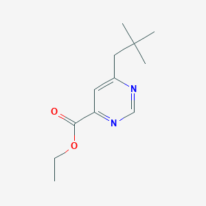 Ethyl 6-(2,2-dimethylpropyl)pyrimidine-4-carboxylate
