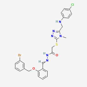 molecular formula C26H24BrClN6O2S B14922085 N'-{2-[(3-bromobenzyl)oxy]benzylidene}-2-[(5-{[(4-chlorophenyl)amino]methyl}-4-methyl-4H-1,2,4-triazol-3-yl)sulfanyl]acetohydrazide 