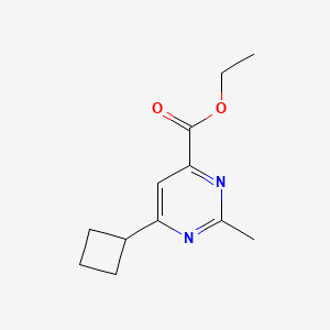 Ethyl 6-cyclobutyl-2-methylpyrimidine-4-carboxylate