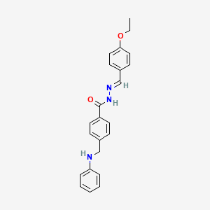 molecular formula C23H23N3O2 B14922243 N'-[(E)-(4-ethoxyphenyl)methylidene]-4-[(phenylamino)methyl]benzohydrazide 