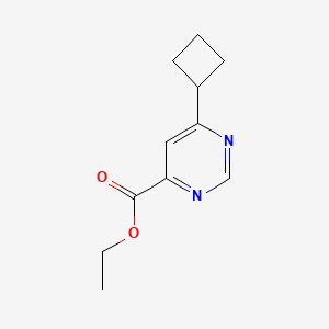 molecular formula C11H14N2O2 B1492228 Ethyl 6-cyclobutylpyrimidine-4-carboxylate CAS No. 2098076-73-2