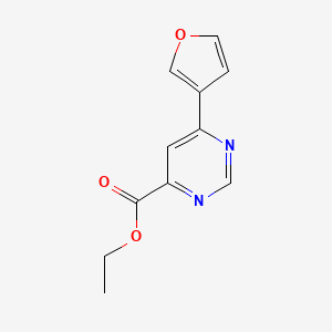 molecular formula C11H10N2O3 B1492229 Ethyl 6-(furan-3-yl)pyrimidine-4-carboxylate CAS No. 2098105-24-7