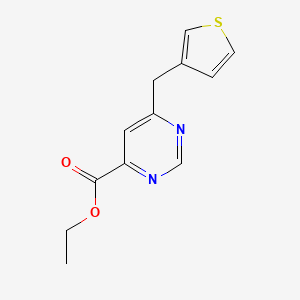 Ethyl 6-[(thiophen-3-yl)methyl]pyrimidine-4-carboxylate