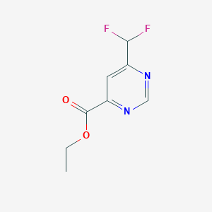 molecular formula C8H8F2N2O2 B1492232 Ethyl 6-(difluoromethyl)pyrimidine-4-carboxylate CAS No. 2098038-37-8