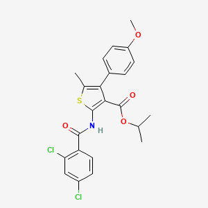 molecular formula C23H21Cl2NO4S B14922338 Propan-2-yl 2-{[(2,4-dichlorophenyl)carbonyl]amino}-4-(4-methoxyphenyl)-5-methylthiophene-3-carboxylate 