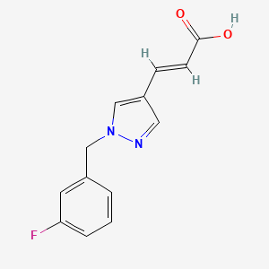 molecular formula C13H11FN2O2 B1492234 (2E)-3-{1-[(3-fluorophenyl)methyl]-1H-pyrazol-4-yl}prop-2-enoic acid CAS No. 2098158-21-3