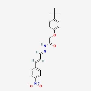 molecular formula C21H23N3O4 B14922431 2-(4-tert-butylphenoxy)-N'-[(1E,2E)-3-(4-nitrophenyl)prop-2-en-1-ylidene]acetohydrazide 