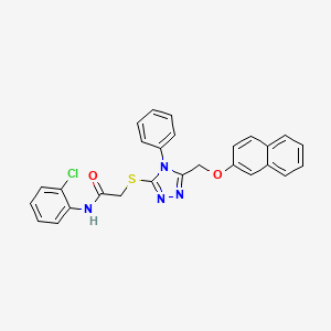 molecular formula C27H21ClN4O2S B14922470 N-(2-chlorophenyl)-2-({5-[(naphthalen-2-yloxy)methyl]-4-phenyl-4H-1,2,4-triazol-3-yl}sulfanyl)acetamide 