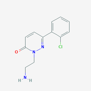 molecular formula C12H12ClN3O B1492252 2-(2-Aminoethyl)-6-(2-chlorophenyl)-2,3-dihydropyridazin-3-one CAS No. 2098138-71-5