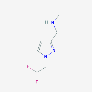 molecular formula C7H11F2N3 B14922568 ([1-(2,2-Difluoroethyl)-1H-pyrazol-3-YL]methyl)(methyl)amine 